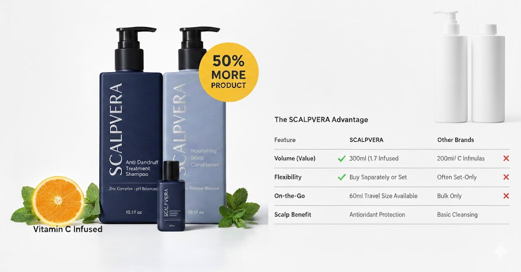 SCALPVERA™ Eliminates buildup at the source